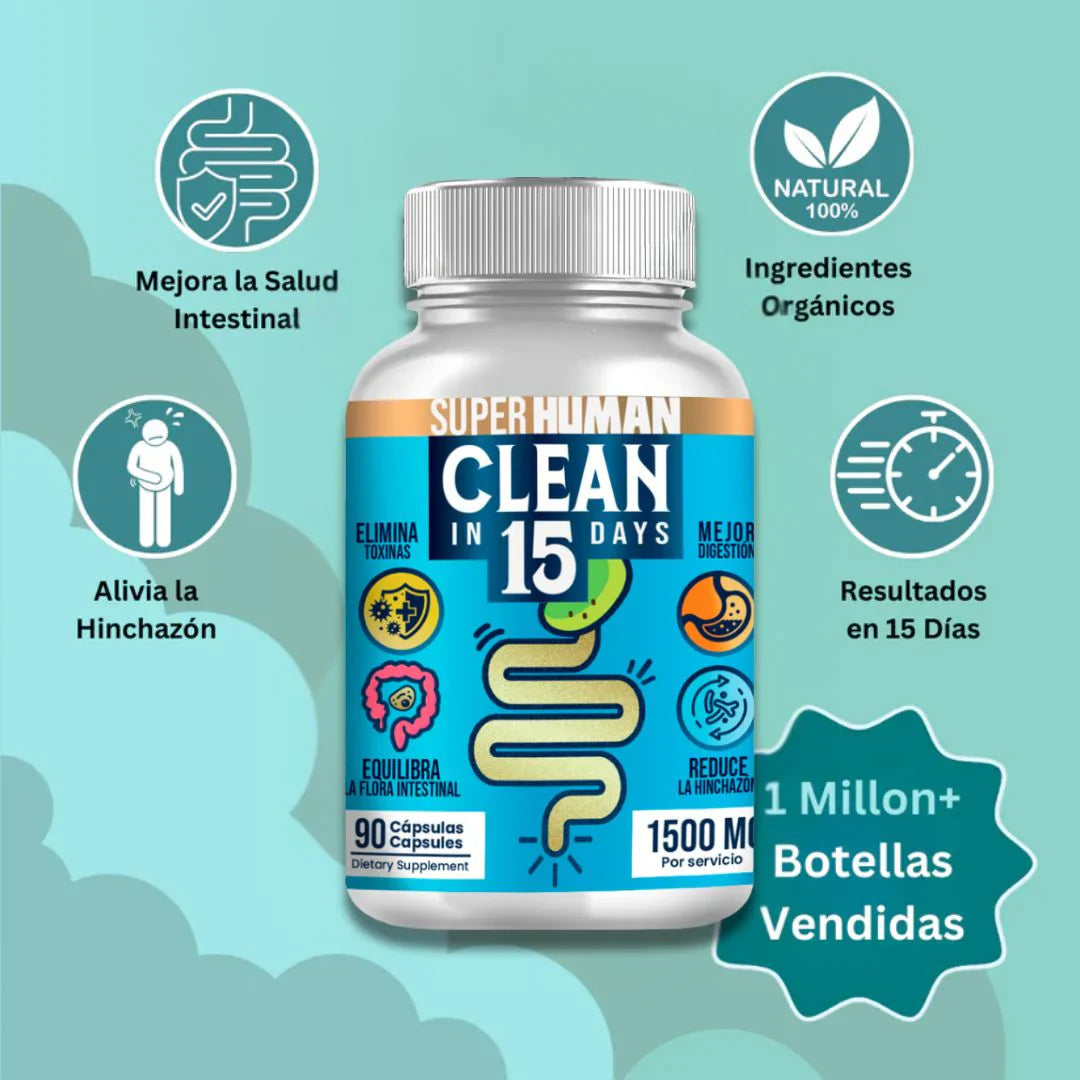 LIMPIEZA COMPLETA ESTOMACAL EN 15 DÍAS DETOX CLEAN15™ ⭐⭐⭐⭐⭐