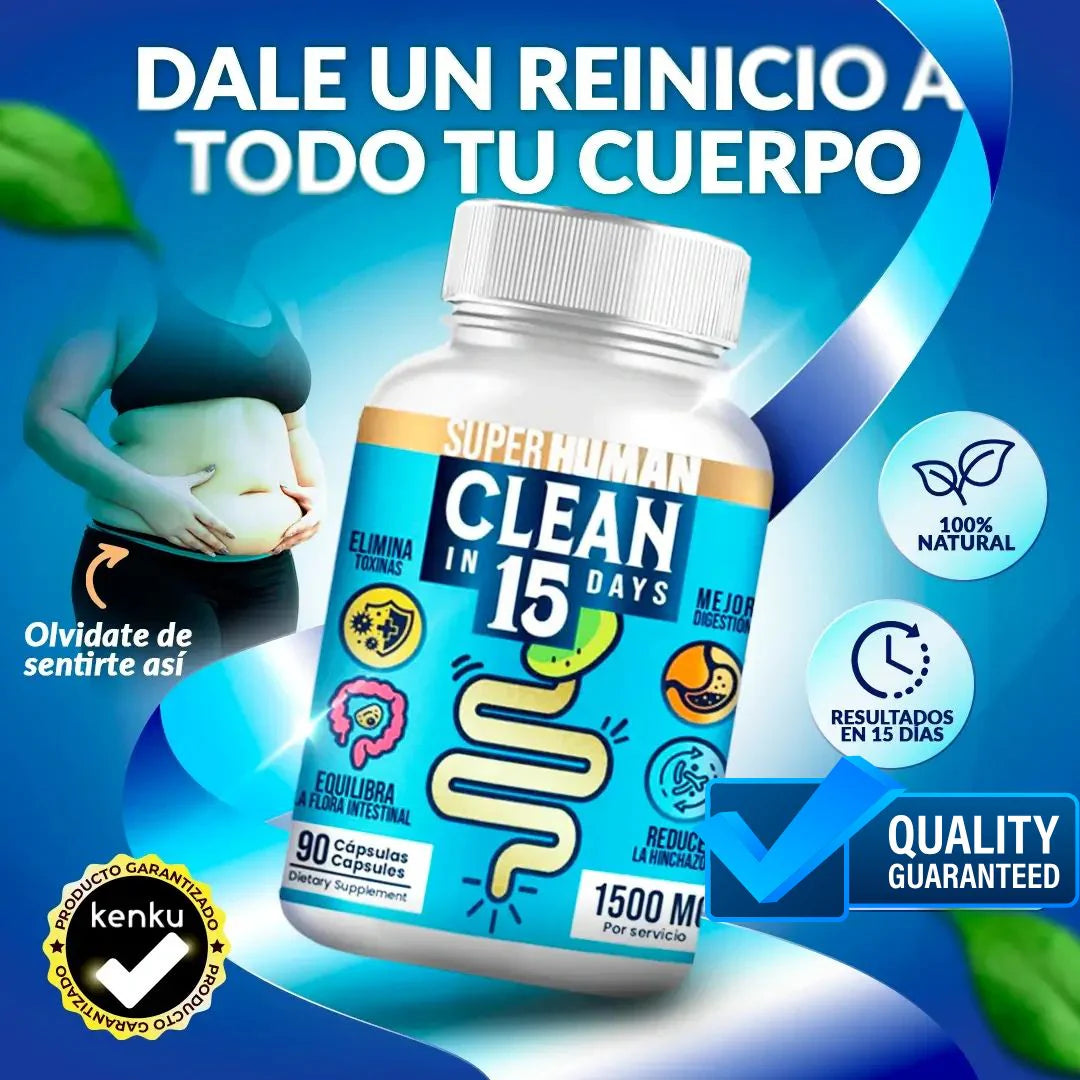 LIMPIEZA COMPLETA ESTOMACAL EN 15 DÍAS DETOX CLEAN15™ ⭐⭐⭐⭐⭐